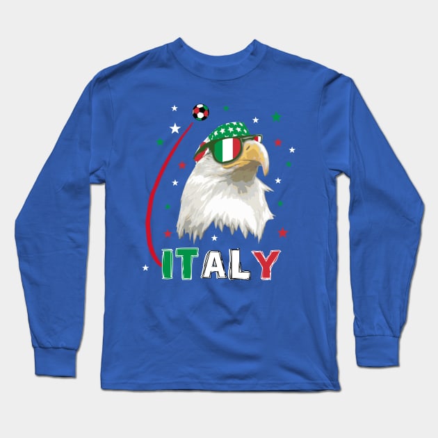 Italy Soccer T-Shirt Long Sleeve T-Shirt by Nerd_art